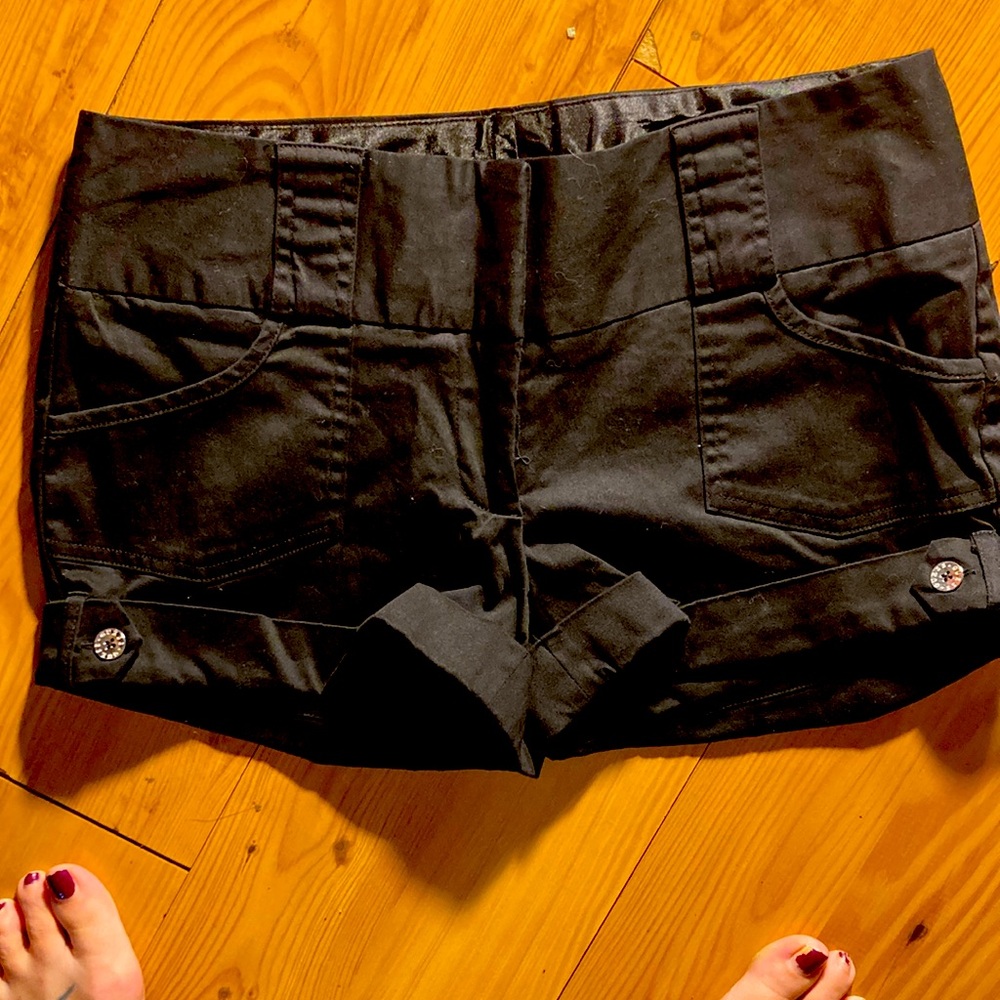 Guess black denim shorts size 28.